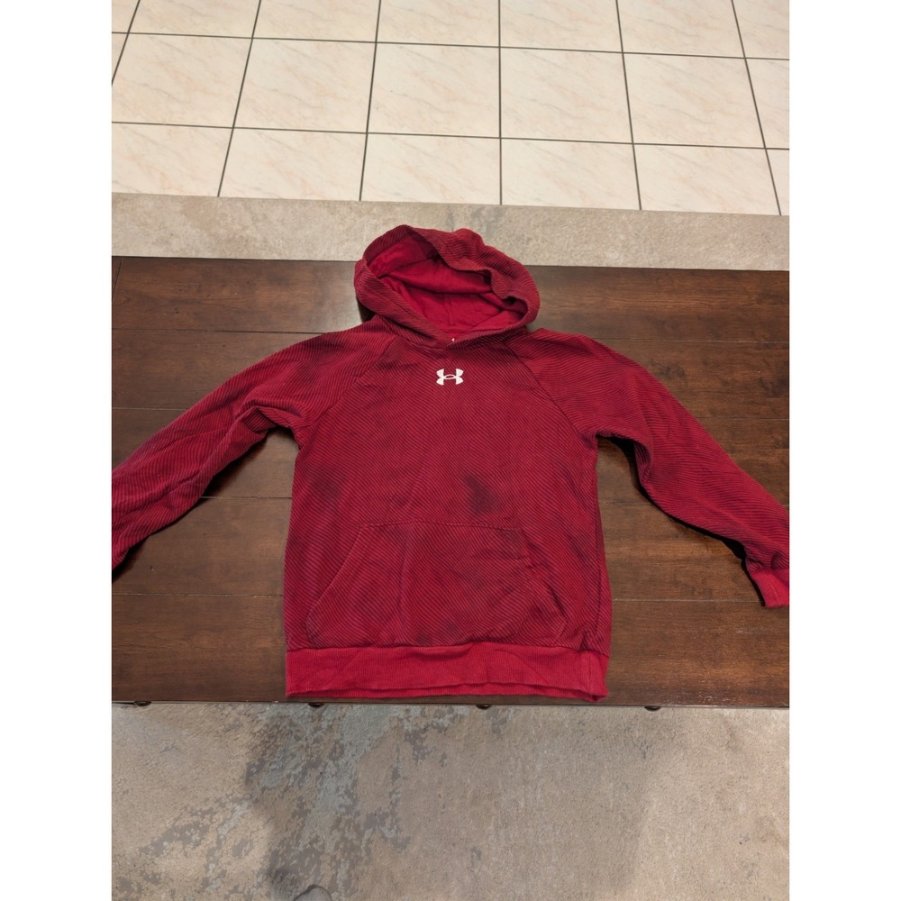 Under Armour Youth Maroon Hooded Sweatshirt Small